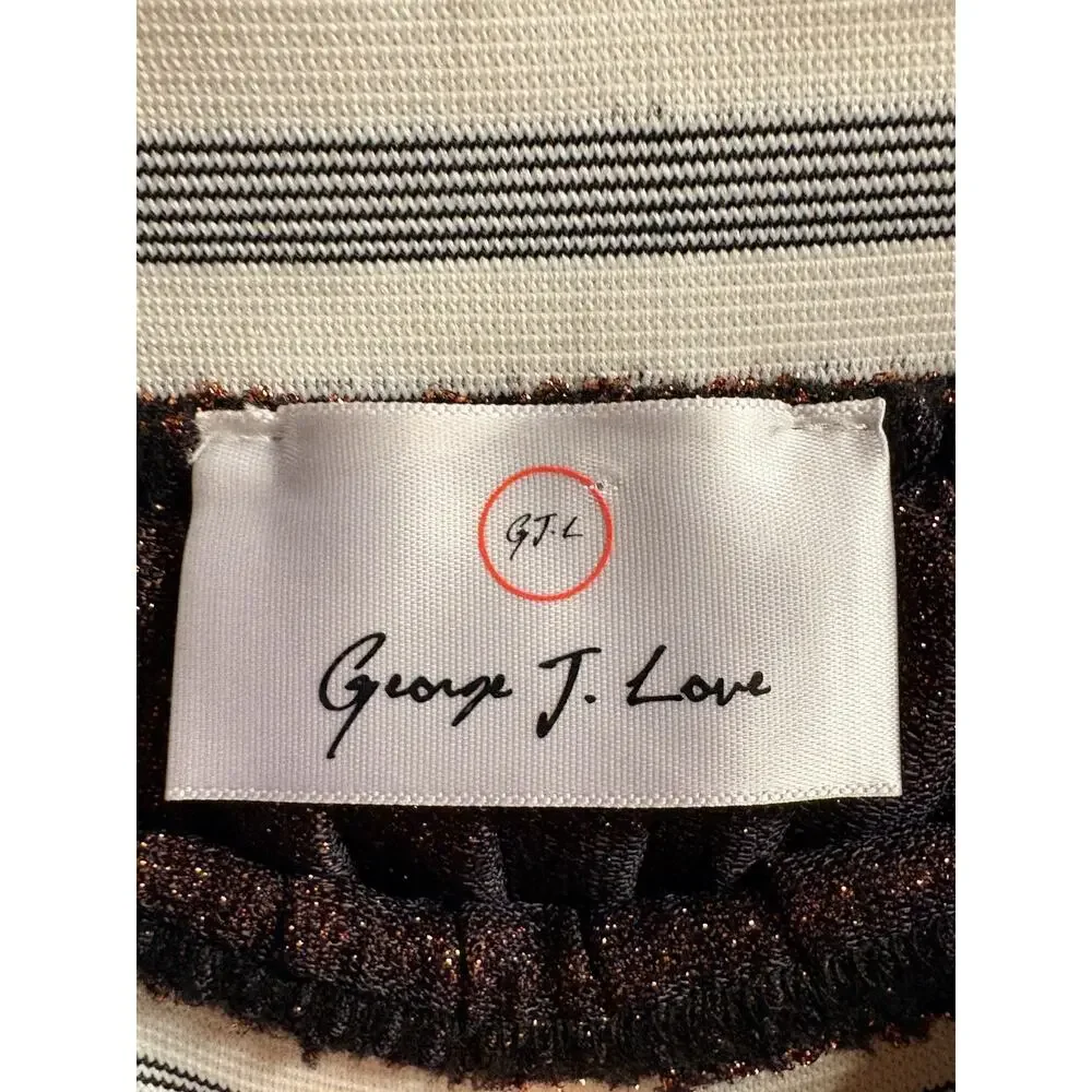 Gearge T Love Skirt Size Medium Womens Metallic Orange Made in Italy